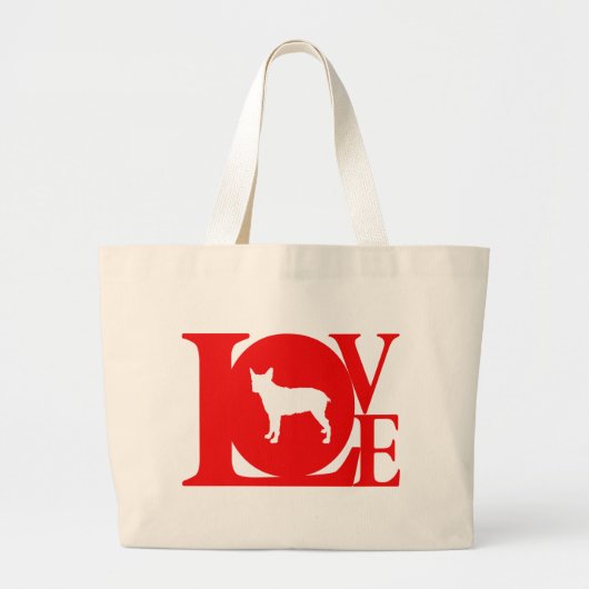 Stumpy Tail Cattle Dog Grote Tote Bag (Voorkant)