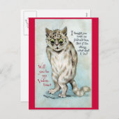 Stung Cat  Valentijn Feestdagenkaart (Voorkant / Achterkant)