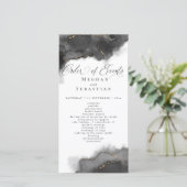 Stunning Abstract Zwart en Goud Waterverf (Staand voorkant)