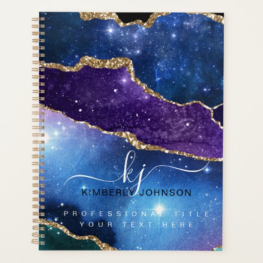 Stunning Agate Goud Glitter Planner (Voorkant)