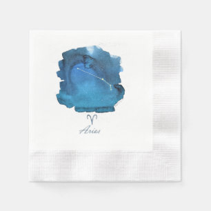 Stunning Aries Zodiac Constellation Paper Napkins Servet