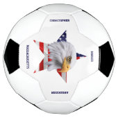 Stunning Bald Eagle, de Amerikaanse vlag, Star Voetbal (Gedraaid)