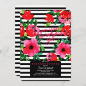 Stunning Bloemige Uitnodiging (Voorkant / Achterkant)