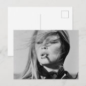 Stunning Brigitte Bardot B&W Portrait Postcard Briefkaart (Voorkant / Achterkant)