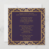 STUNNING CLASSIC RICH NAVY GOLD WEDDING KAART (Voorkant)