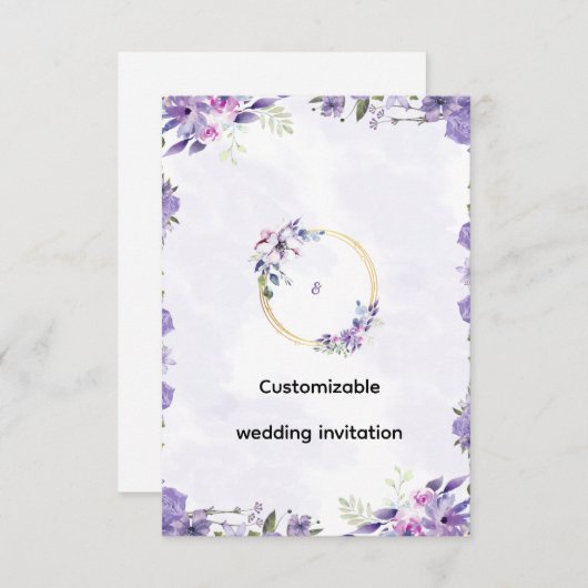 Stunning Customizable Wedding Invitation - Elegant (Devant / Derrière)