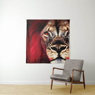 Stunning Fierce Wilderness Male Lion Wandkleed