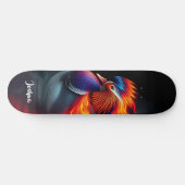 Stunning Flame-boyant Firebird Hot Mandarin Duck Skateboard (Horizontaal)