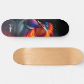 Stunning Flame-boyant Firebird Hot Mandarin Duck Skateboard (Horizontaal)
