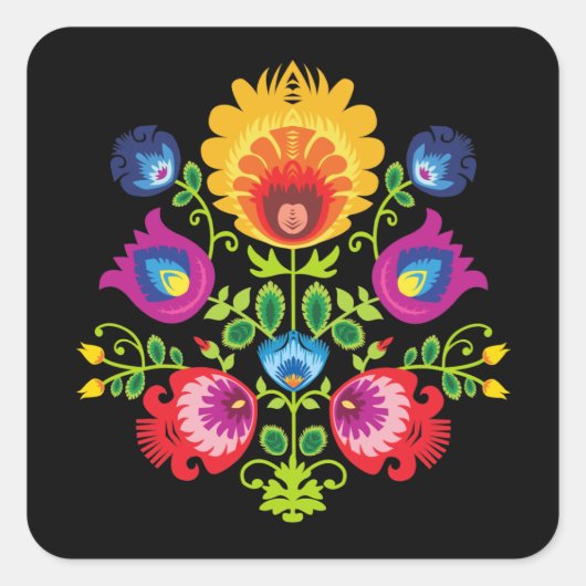 Stunning Folklore Vierkante Sticker (Voorkant)