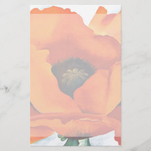 Stunning Georgia O'Keeffe Abstract Oranje Poppie Briefpapier