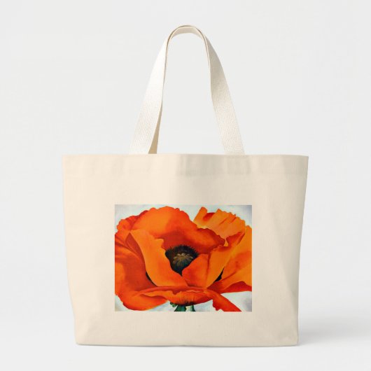 Stunning Georgia O'Keeffe Red Poppy Grote Tote Bag (Voorkant)