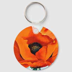 Stunning Georgia O'Keeffe Red Poppy Sleutelhanger
