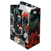 Stunning Great Dane Christmas Gift Bag Medium Cadeauzakje (Voorkant Gekanteld)