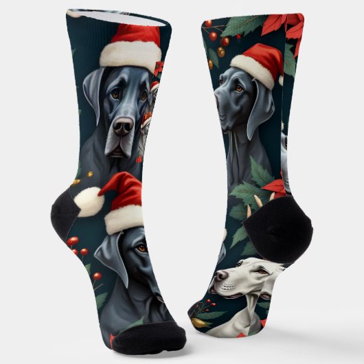Stunning Great Dane Christmas  Sokken (Gebogen)