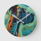 Stunning Great dane Ronde Klok (Voorkant)