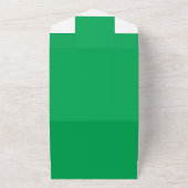 Stunning groene achtergrond met wit randontwerp all in one uitnodiging (Buitenkant)