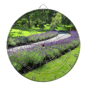 Stunning Lavender-Lined Garden Walscape Landscape Dartbord