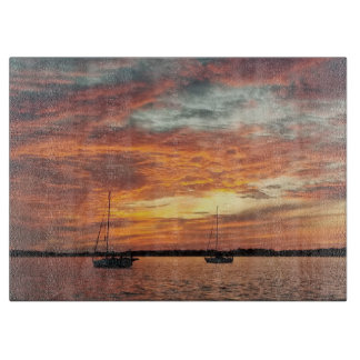 Stunning Long Island Sound Sunset Cutting Board Snijplank