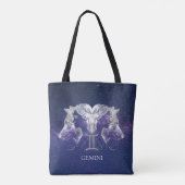 Stunning Milky Way Sky Gemini Zodiac Sign Draagtas (Achterkant)