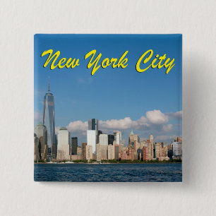 Stunning New York City USA Vierkante Button 5,1 Cm