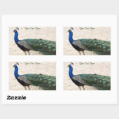 Stunning Peacock Rechthoekige Sticker (Vel)
