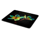 Stunning Plumeria Waterverf Glass Cutting Board Snijplank (Hoek)