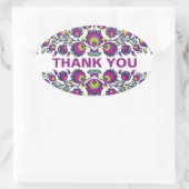 🤩 💜 Stunning pools Folk Wycinanki Ovale Sticker (Tas)