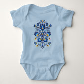 💙 💛 🧡 Stunning pools Folk Wycinanki Romper (Voorkant)