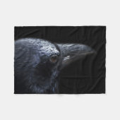 Stunning Raven's Head Fleece Throw Blanket Deken (Voorkant (Horizontaal))