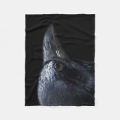 Stunning Raven's Head Fleece Throw Blanket Deken (Voorkant)