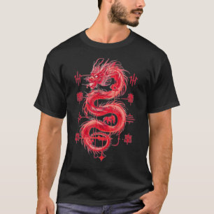Stunning red draak T-shirt