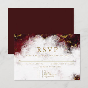 Stunning Ruby Crystal Geode RSVP Kaartje