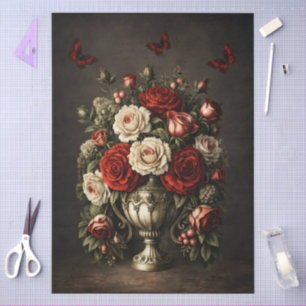 Stunning Rustieke Elegante Bloem Meubel Decoupage Tissuepapier