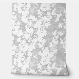 Stunning shadow Cherry blossom grey Behang