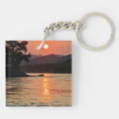 Stunning Sunrise Over Katun River Foto Sleutelhanger (Achterkant)
