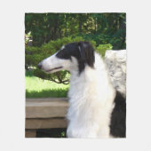 Stunning Tri Borzoi Plush Fleece Throw Deken (Voorkant)