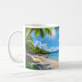 Stunning Tropische Oceaan Uitzicht Koffiemok