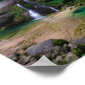 Stunning waterfall Virje, Slovenië Poster (Hoek)