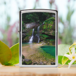 Stunning waterfall Virje, Slovenië Poster