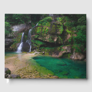 Stunning waterfall Virje, Slovenië Poster Gastenboek