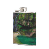 Stunning waterfall Virje, Slovenië Poster Heupfles (Links)