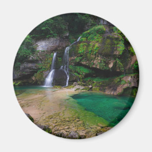 Stunning waterfall Virje, Slovenië Poster Magneet