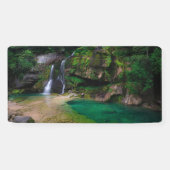 Stunning waterfall Virje, Slovenië Poster Spandoek (Horizontaal)