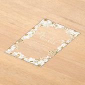 Stunning White Flowers Spring Bridal Shower Acryl Uitnodigingen (Laagn)