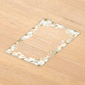 Stunning White Flowers Wedding Acryl Uitnodigingen (Laagn)