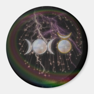 Stunning Wiccan Triple Goddess Cosmic Magneet