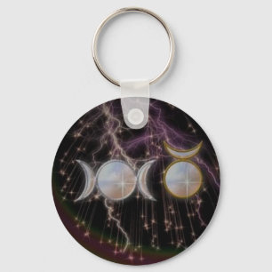 Stunning Wiccan Triple Goddess Cosmic Sleutelhanger
