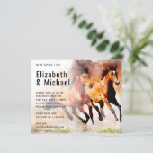 Stunning Wild Horses Budget Trouwkaart (Staand voorkant)