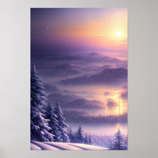 Stunning Winter Sunrise Poster (Voorkant)